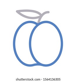 fruit vector colour line icon 