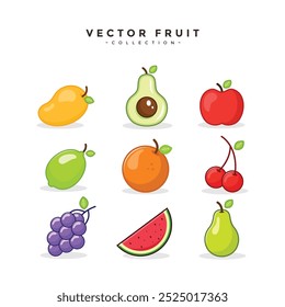 Modelo de Coleção de Elementos de Vetor de Frutas