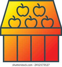 Icono vector de fruta. Se puede usar para imprimir, móviles y aplicaciones web.