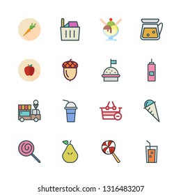 fruit vector icon set