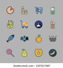 fruit vector icon set