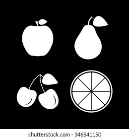 fruit vector icon set