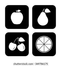 fruit vector icon set