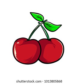 Fruit vector illustration colorfull chery