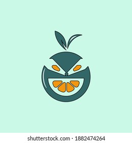 diseño de ilustración de vector de fruto con forma de cara