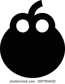 fruit vector illustration isolated on a transparent background. glyph vector icons for concept or web graphics.