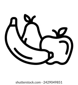 Fruit Vector Line Icon Design