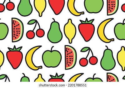 Fruit vector seamless pattern design
