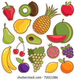 fruit vector set