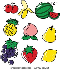 fruit vector set. from Cirebon, Indonesia