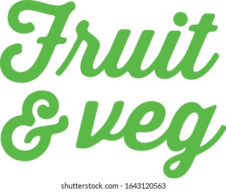 Fruit and Veg Text Logo