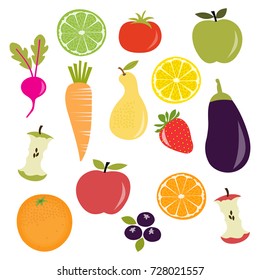 Fruit and vege vector graphics