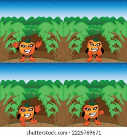 Fruit and vegetable design and war ninja for design