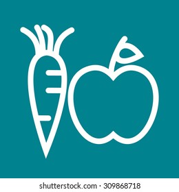 Fruit, vegetable, food icon vector image.Can also be used for gardening. Suitable for mobile apps, web apps and print media.