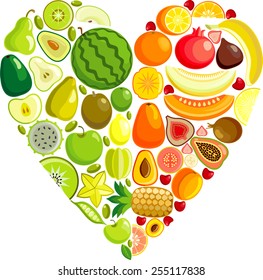 Fruit and vegetable heart