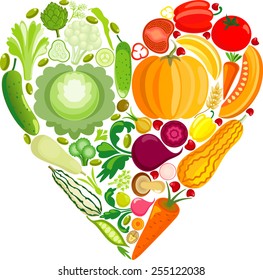 Fruit and vegetable heart