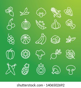 
Fruit and vegetable icon collection