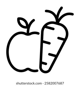 Fruit Vegetable Icon for Shop E-Commerce