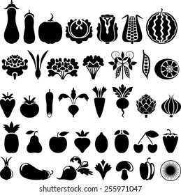 Fruit And Vegetable Icons