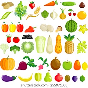 Fruit and vegetable icons