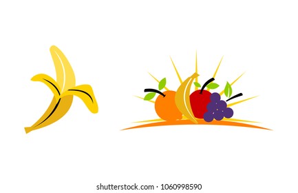 Fruit Vegetable Template Set