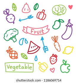 fruit and vegetable vector design