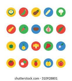 
Fruit and Vegetable Vector Icons 4
