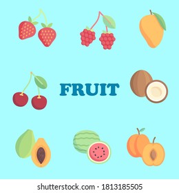 Diseño de fondo de frutas y verduras Vector libre
