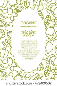 Fruit and vegetables background illustration