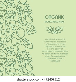 Fruit and vegetables background illustration