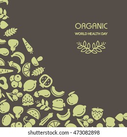 Fruit and vegetables background illustration
