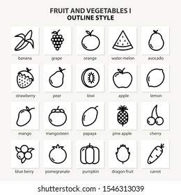 Fruit and Vegetables Icon Set 1 vector.eps  this icon built on 48px grid, 