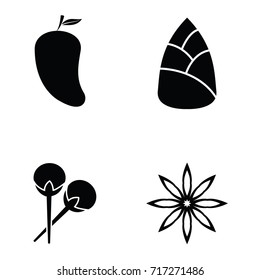 fruit and vegetables icon set