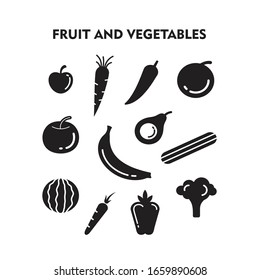 Fruit and Vegetables icon, Fruit and Vegetables sign/symbol vector