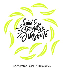 Fruit and vegetables illustration frame for your design 