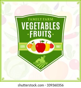 Fruit and vegetables logo template