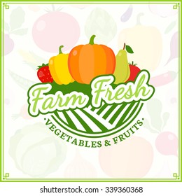 Fruit and vegetables logo template