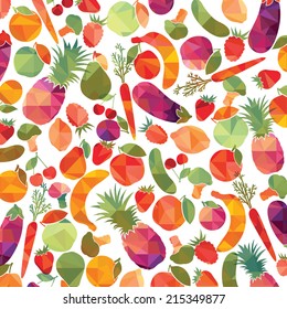 Fruit and vegetables. Vector background