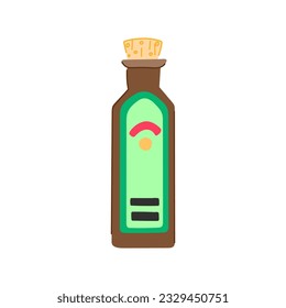 fruit vinegar organic cartoon. natural apple, food healthy, bottle fresh fruit vinegar organic sign. isolated symbol vector illustration