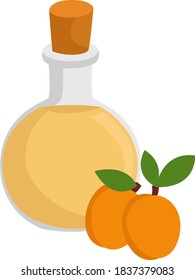 Fruit vodka, illustration, vector on white background