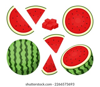Fruit watermelon isolated on white background