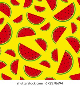 Fruit watermelon pattern pop art style background