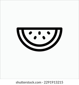  fruta, icono de la tajada de la sandía, icono aislado en fondo claro, perfecto para sitio web, blog, logotipo, diseño gráfico, medios sociales, interfaz de usuario, aplicación móvil