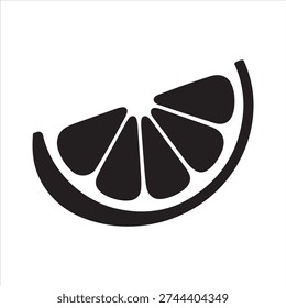 Fruit wedge Vector, Silhouette, Illustration.
