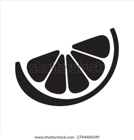 Fruit wedge Vector, Silhouette, Illustration.