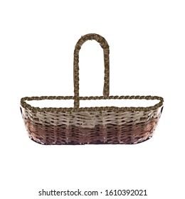 Fruit wicker icon. Outline fruit wicker vector icon for web design isolated on white background