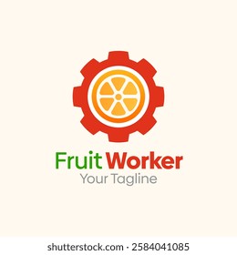 Fruit Worker Logo Design Template. Good for Business, Agency, Community and Organization