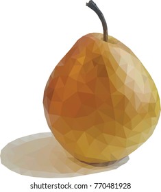 Fruit, yellow pear, polygonal