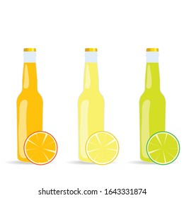 fruite juice in a bottle vector illustration on white