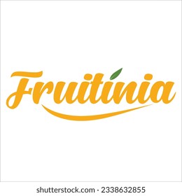 Diseño del logo de la empresa de jugo Fruitinia